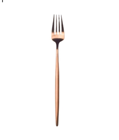 Aria Copper Dinner Fork Rental
