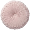 Pleated Round Pink Velvet Pillow Rental