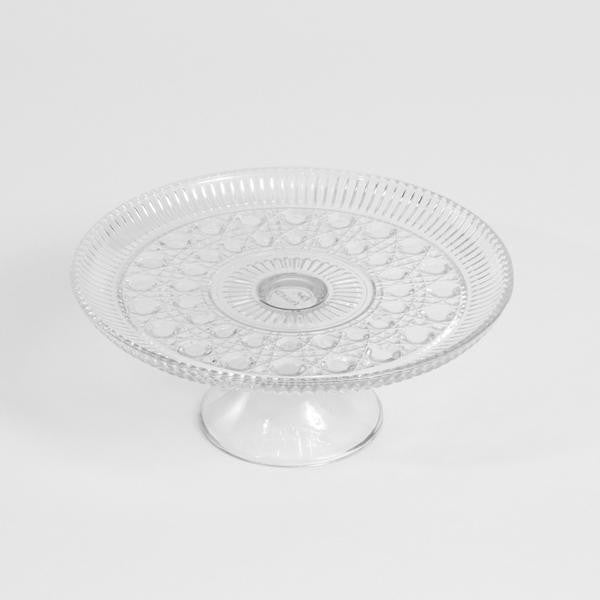 Cake Stand - Etched Glass Pedestal Rental