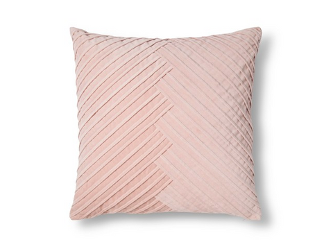 Blush Pleated Velvet Pillow Rental
