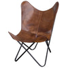 Brown Leather Butterfly Chair Rental