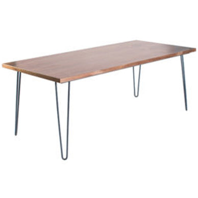 Dark Stained Hairpin Table 5' Rental