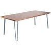 Dark Stained Hairpin Table 5' Rental